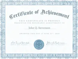 certificate